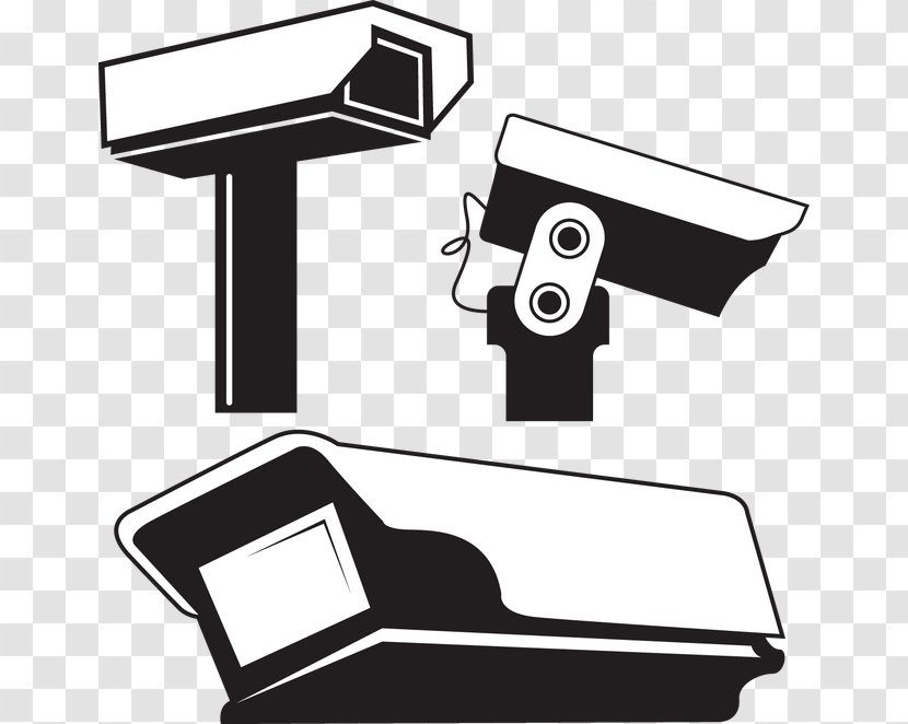Wireless Security Camera Clip Art - Text - Black And White Vector Transparent PNG