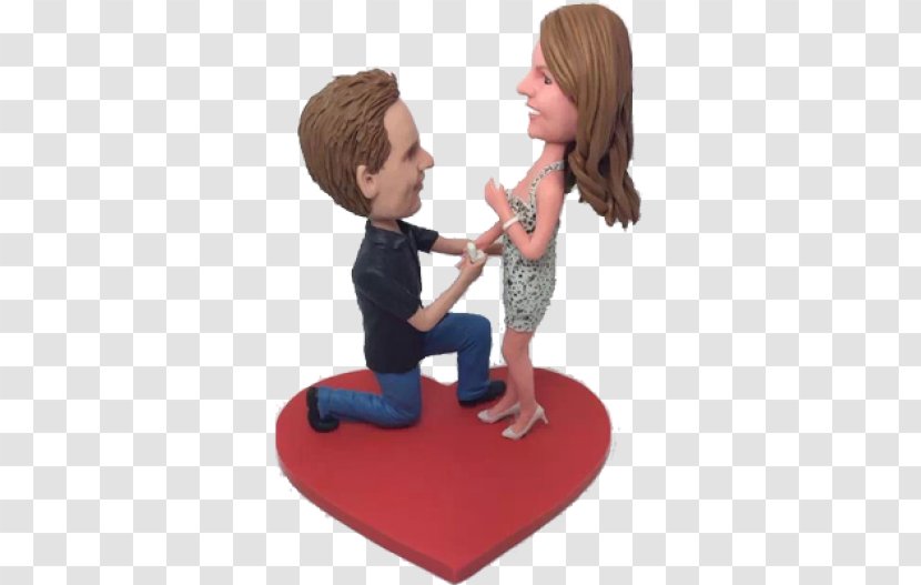 Bobblehead Wedding Cake Figurine Doll - Bride Transparent PNG