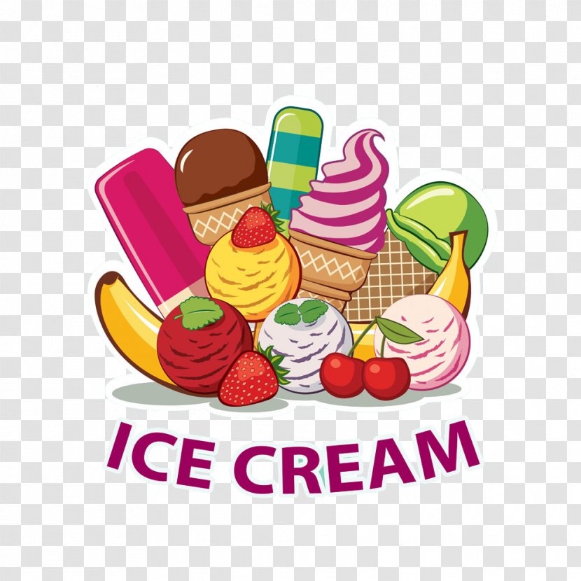 Ice Cream Cone Sundae Parlor - Various Shapes Of Poster Image Transparent PNG