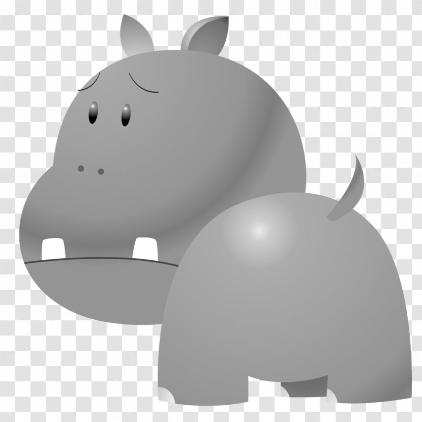 Hippopotamus Clip Art Openclipart Free Content - Pig - Gray Transparent PNG