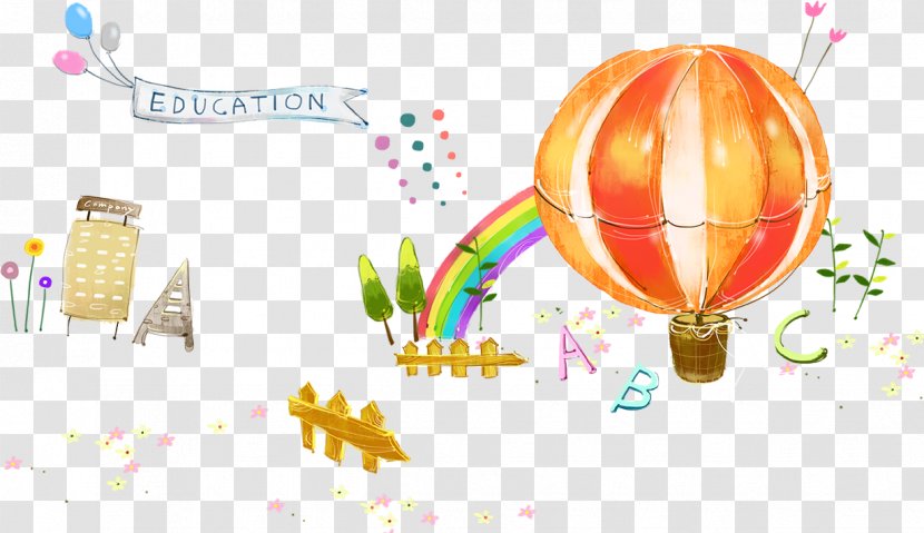 Cartoon Balloon Watercolor Painting Illustration - Architecture - Color Hot Air Transparent PNG