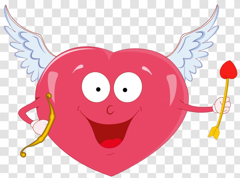 Cupid Heart Clip Art - Frame - Valentine With Bow Clipart Transparent PNG