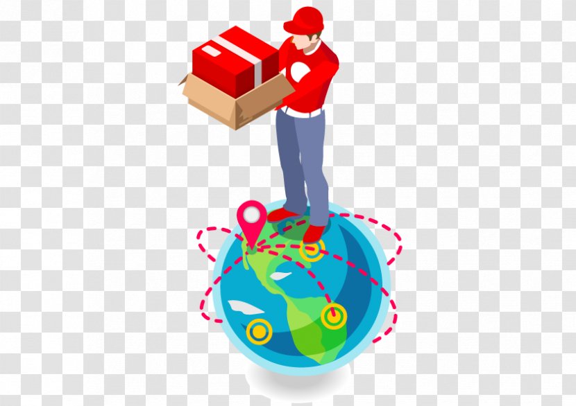 Logistics Transport Delivery - Global Express Courier Characters Transparent PNG