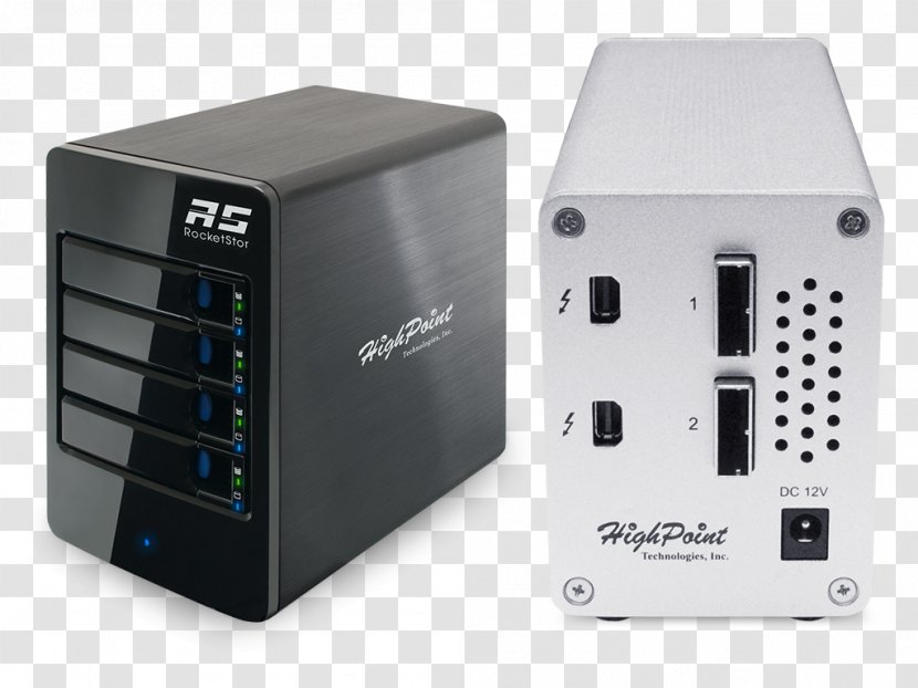 Thunderbolt RAID Disk Enclosure Drive Bay Serial Attached SCSI - Network Storage Systems - Computer Transparent PNG