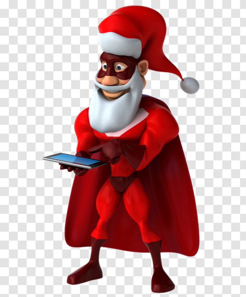 Stock Photography Royalty-free Superhero Illustration - Royaltyfree - Creative Watch Phone Santa Claus Transparent PNG