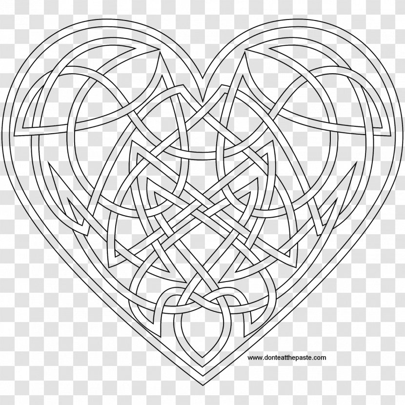 Celtic Knot Coloring Book Adult Art Cross - Heart - Frame Transparent PNG