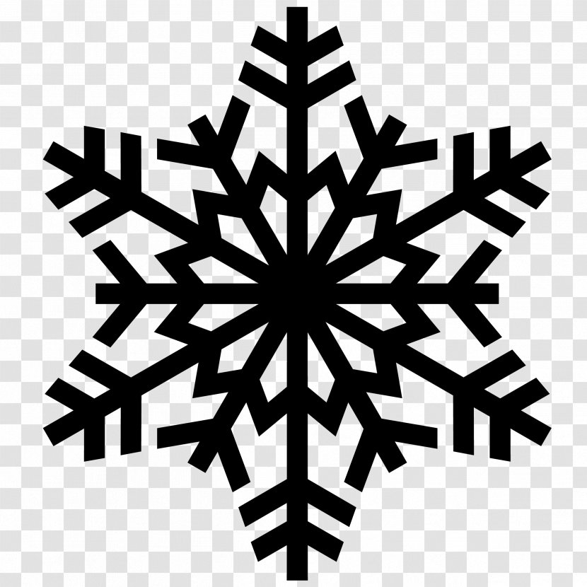 Clip Art Snowflake Openclipart - Black And White Transparent PNG
