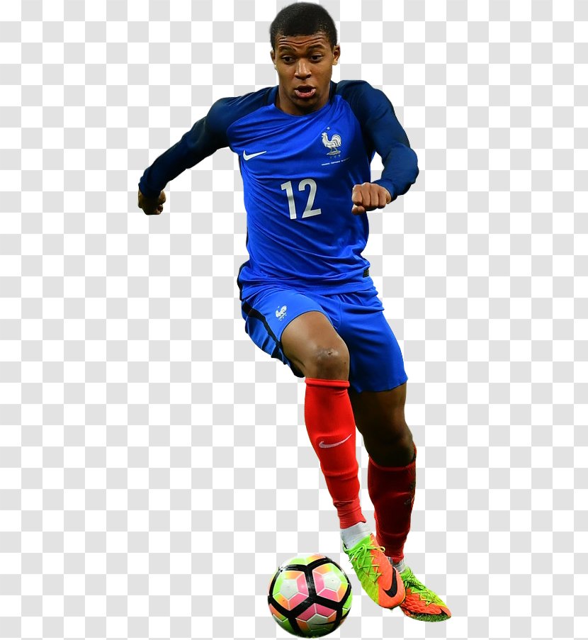 Kylian Mbappé France National Football Team 2018 World Cup - Blue - Mbappe Transparent PNG