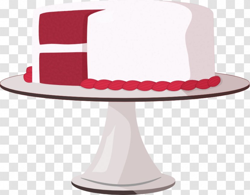 Red Velvet Cake Cupcake Birthday Clip Art - Piece Of Clipart Transparent PNG