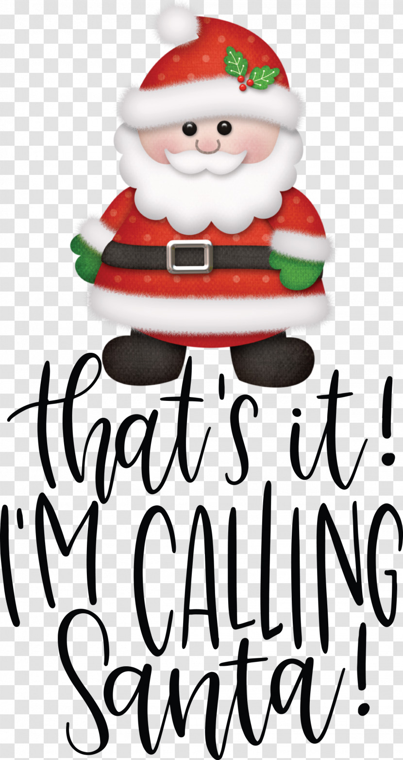 Calling Santa Santa Christmas Transparent PNG