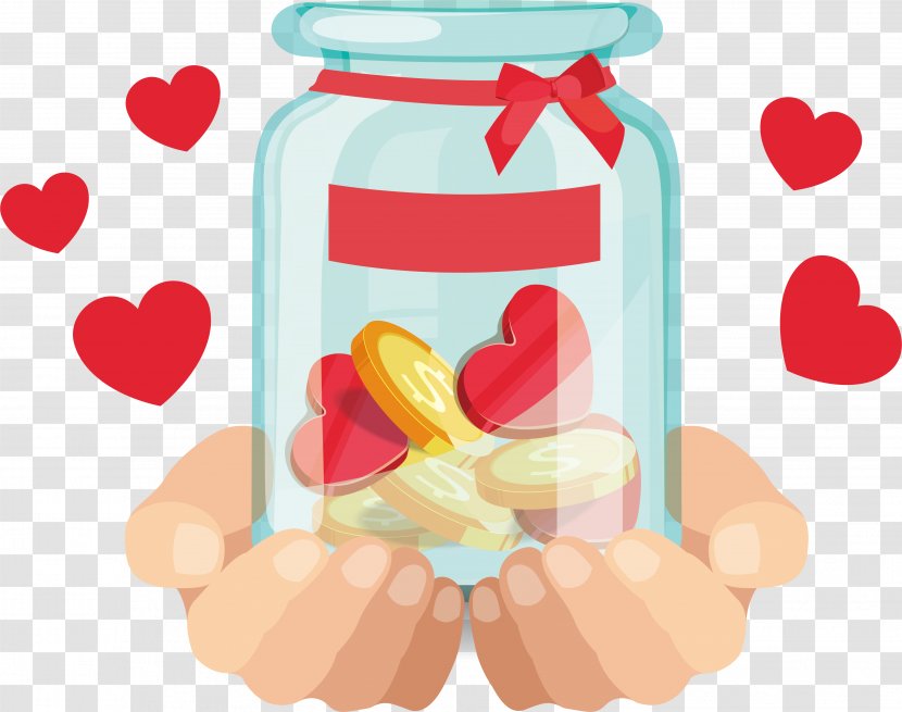 International Day Of Charity Donation Volunteering Gift - Heart - Bottle Transparent PNG