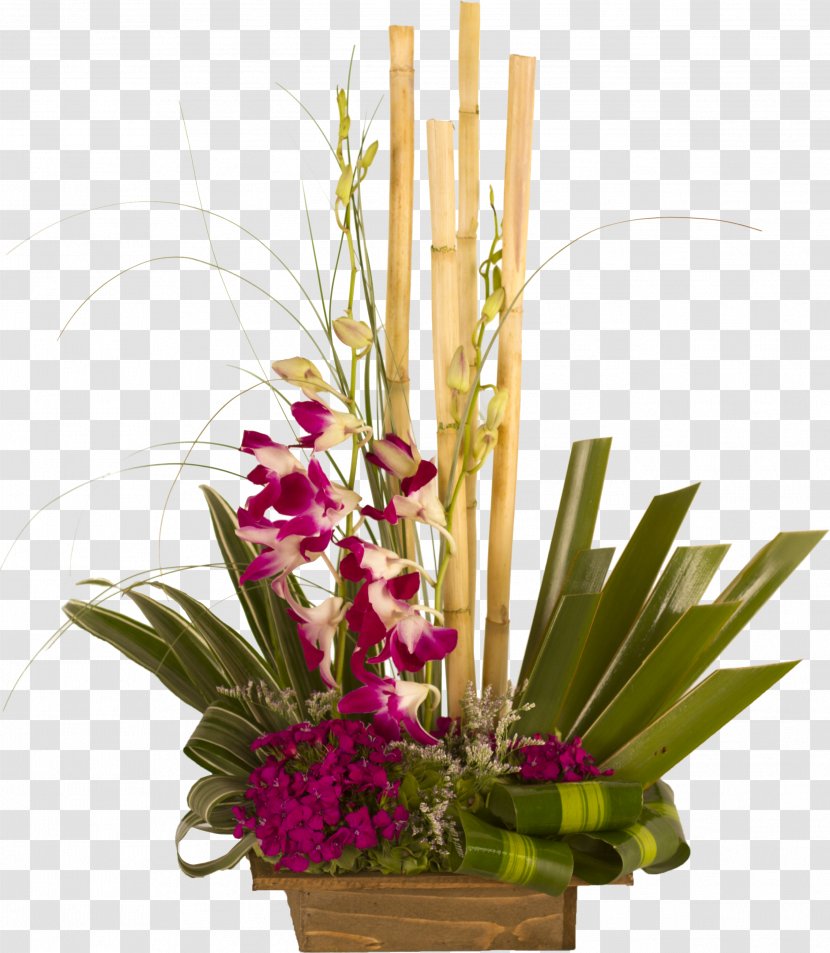 Floral Design Ikebana Dendrobium Cut Flowers Orchids - Artificial Flower Transparent PNG