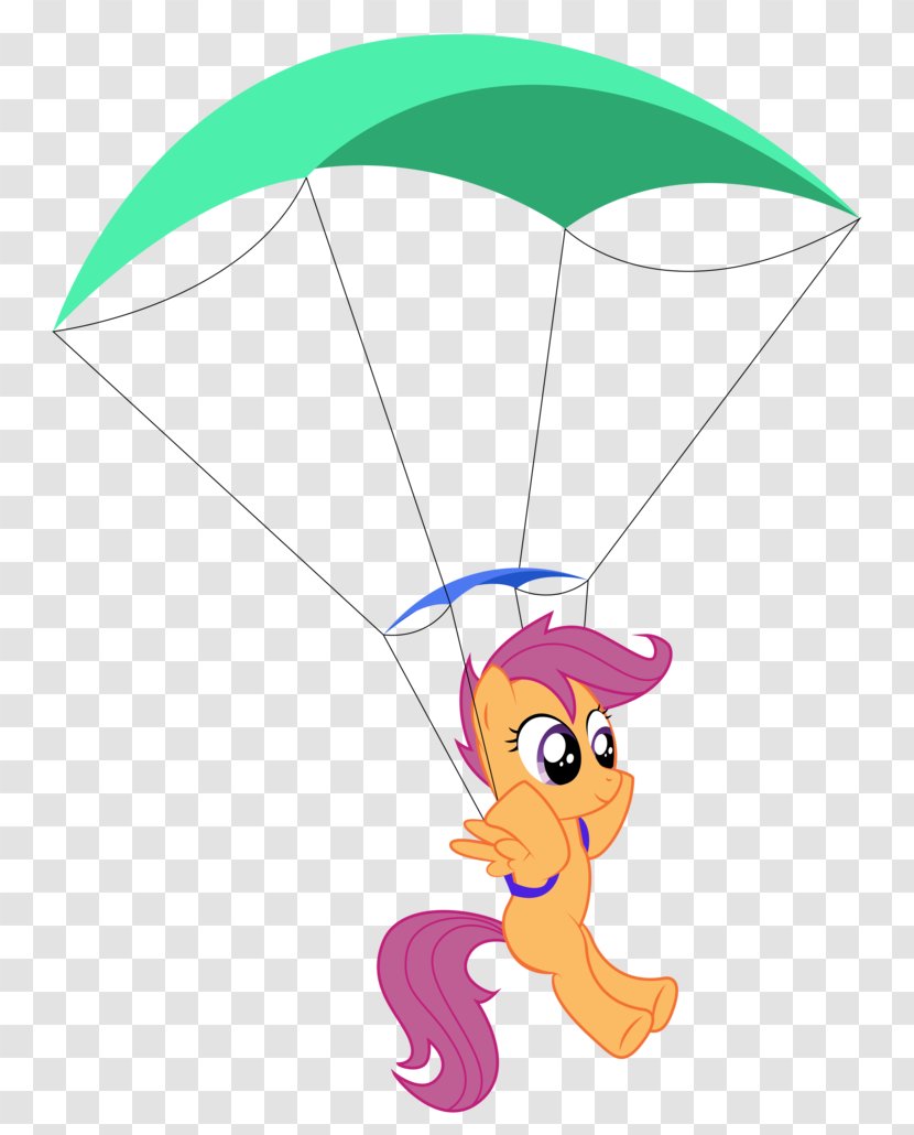 Pony Scootaloo Rainbow Dash Parachuting Parachute Transparent PNG