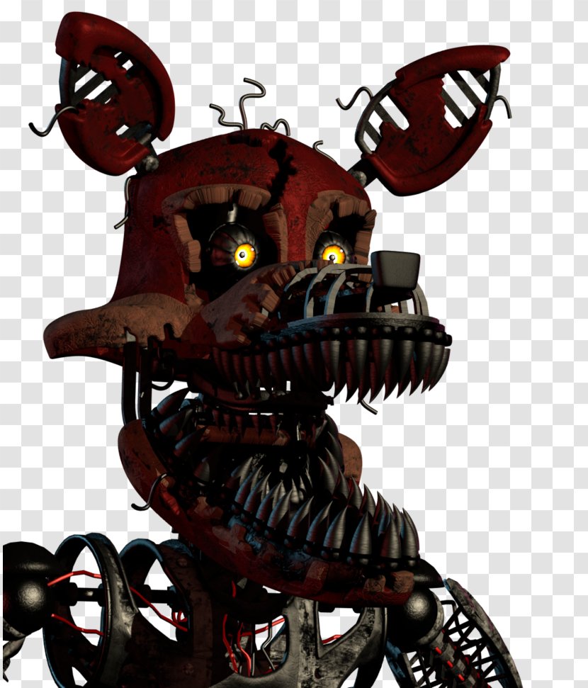 Five Nights At Freddy's 4 Nightmare Jump Scare - Drawing - Foxy Transparent PNG