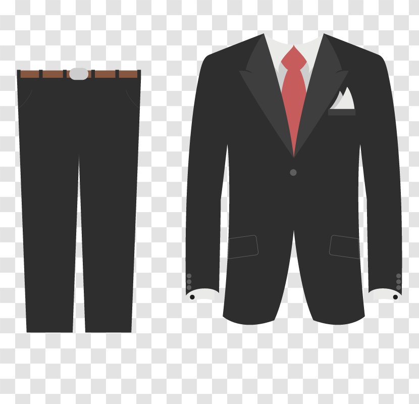 Tuxedo Suit Wedding Dress - Trousers - Men In Black Suits Transparent PNG