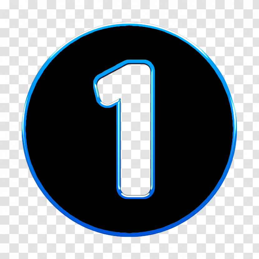 Icon Number One Inside A Circle Icon Shops Icon Transparent PNG