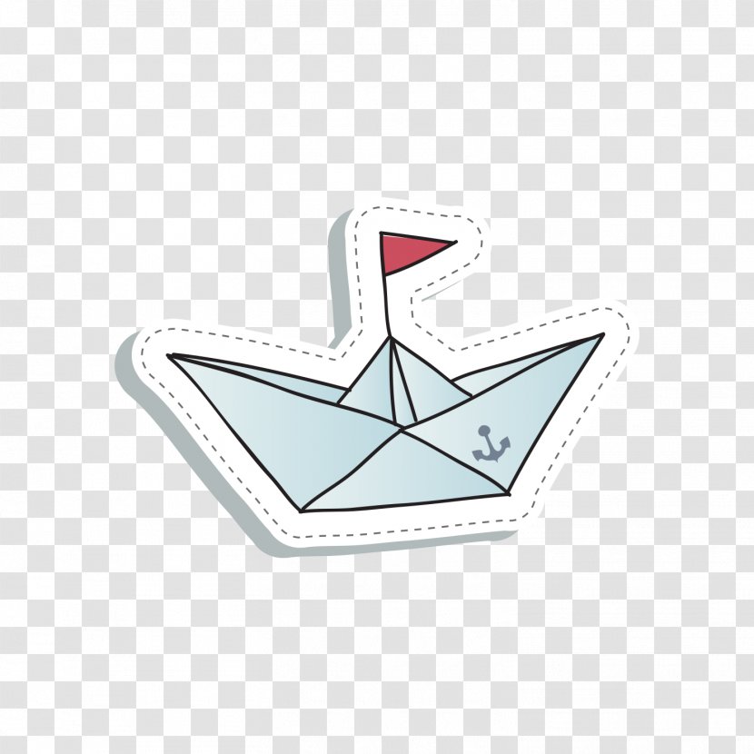 Paper Watercraft - Sailboat - Plug The Red Flag Of Boat Transparent PNG