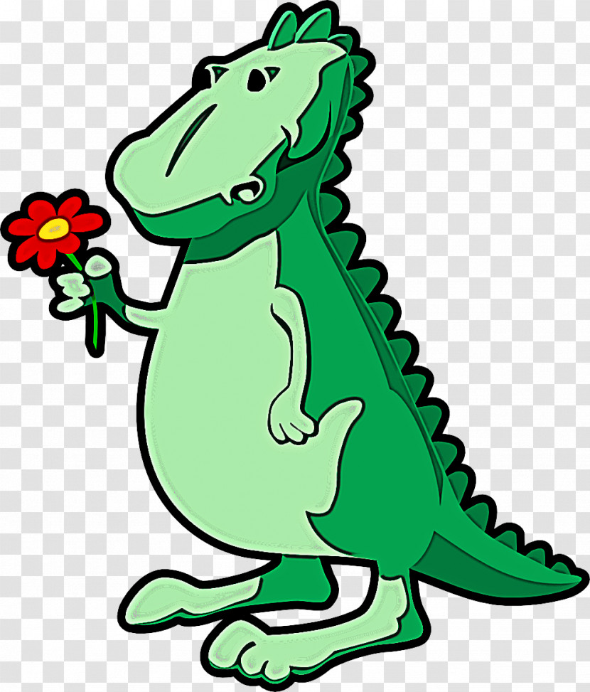 Green Crocodile Crocodilia Alligator Cartoon Transparent PNG