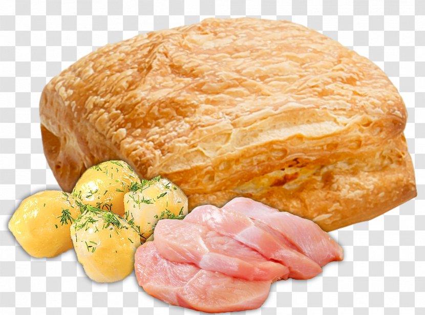 Ham Puff Pastry Kurnik Pierogi - Margarine Transparent PNG