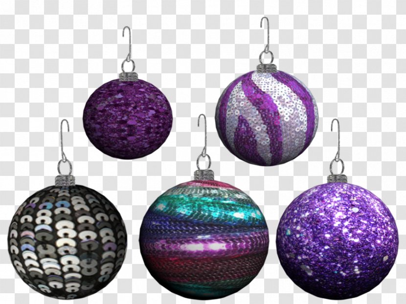 Christmas Ornament Earring House Purple - Earrings Transparent PNG