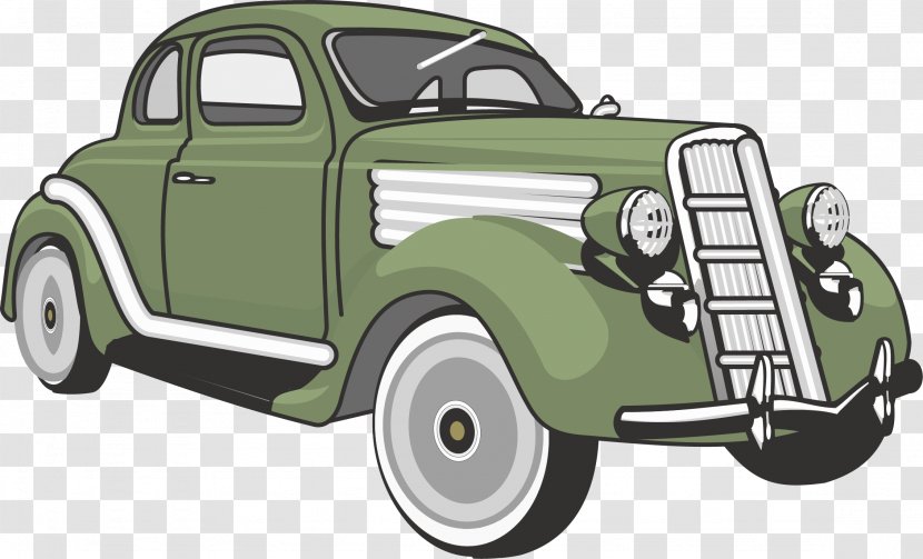 Classic Car Vintage Vehicle - Green Cars Vector Material Transparent PNG