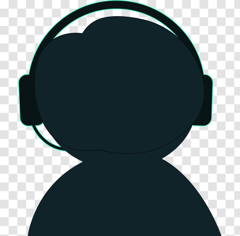 Headphones Product Design Clip Art Silhouette Line - Audio - Buddy Reading Transparent PNG