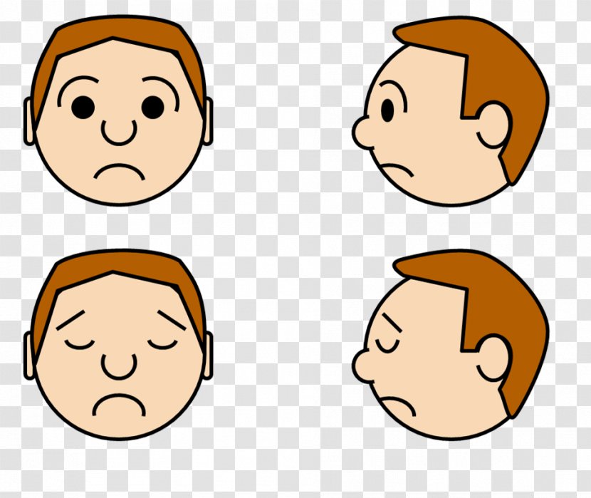 Cheek Sadness Cartoon Clip Art - Facial Expressions Pictures Cartoons Transparent PNG