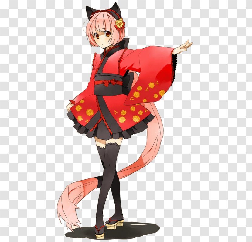 Hello Kitty Nekomura Iroha Hatsune Miku Vocaloid Costume - Flower Transparent PNG