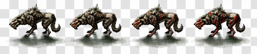 Gray Wolf Sprite Dire OpenGameArt.org Transparent PNG