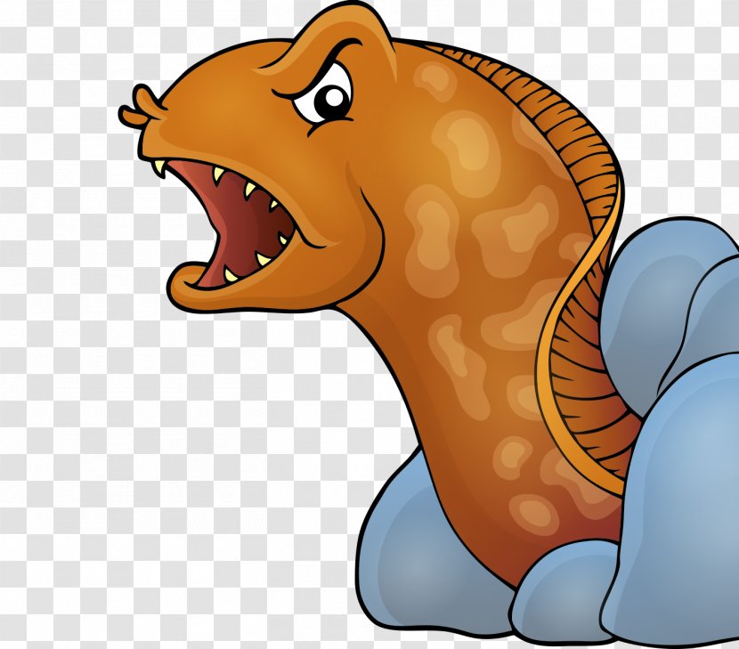 Drawing Cartoon Line Art - Organism - Painted Stone Seam Eel Transparent PNG