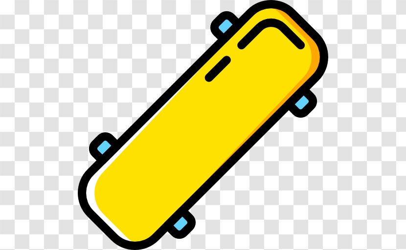 Skateboarding Longboard Clip Art - Yellow - Skateboard Transparent PNG