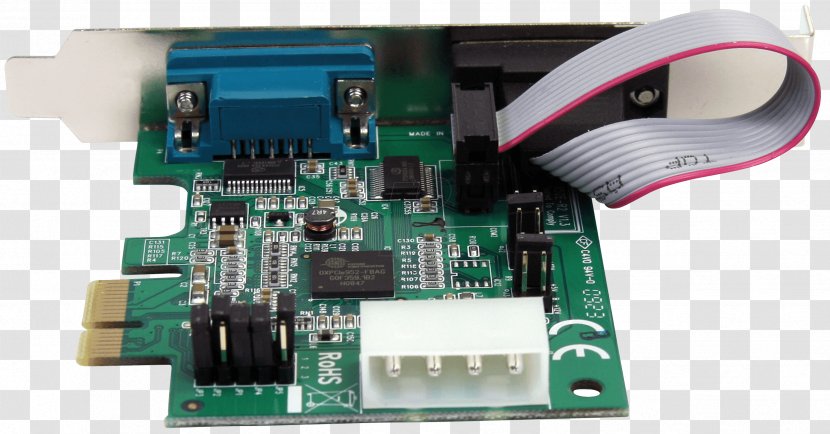 RS-232 Serial Port PCI Express Expansion Card 16550 UART - Semiconductor - Computer Transparent PNG