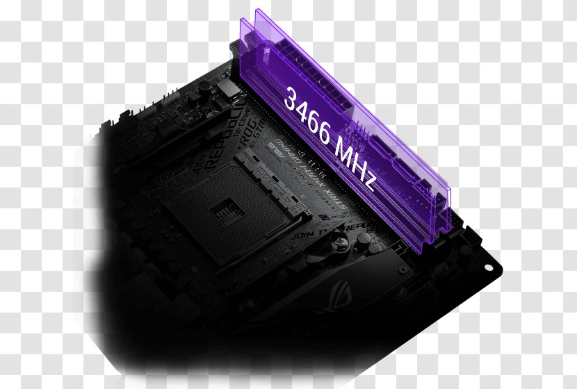 Socket AM4 ASUS ROG STRIX X470-I GAMING Motherboard DDR4 SDRAM Mini-ITX - Am4 Transparent PNG