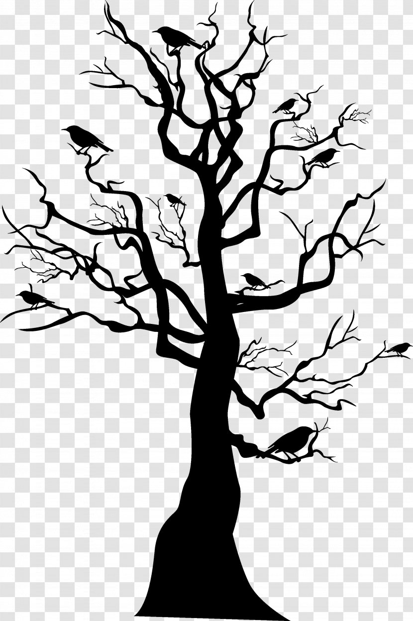 Tree Skeleton Halloween - Monochrome Photography - Black Transparent PNG
