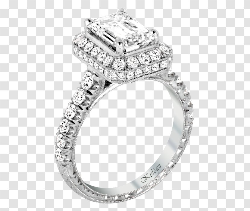 Wedding Ring Silver Bling-bling - Creative Rings Transparent PNG