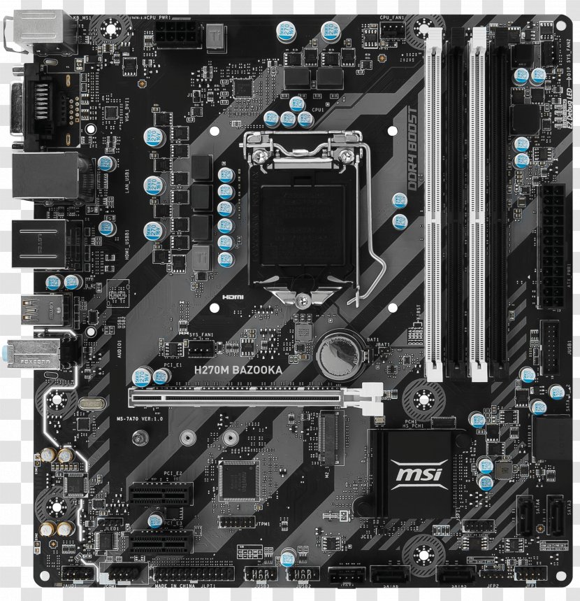 Intel LGA 1151 Motherboard MicroATX - Ddr4 Sdram Transparent PNG