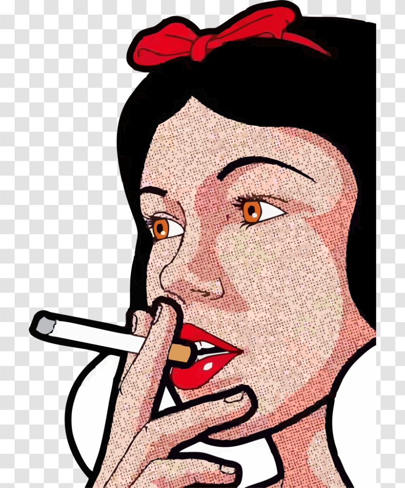 Smoking Pop Art Artist - Silhouette - Comic Transparent PNG