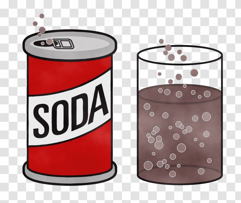 Watercolor Background - Zevia - Diet Soda Cylinder Transparent PNG