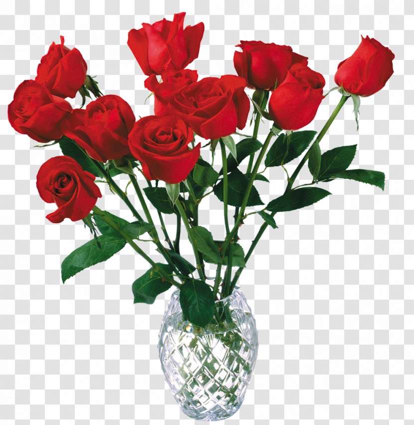 Artificial Flower Garden Roses Red - Bouquet - White Transparent PNG