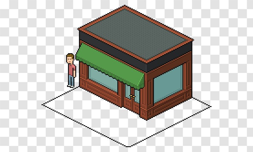 Cafe Pixel Art Isometric Video Game Graphics Projection Coffee - Irregular Shading Transparent PNG