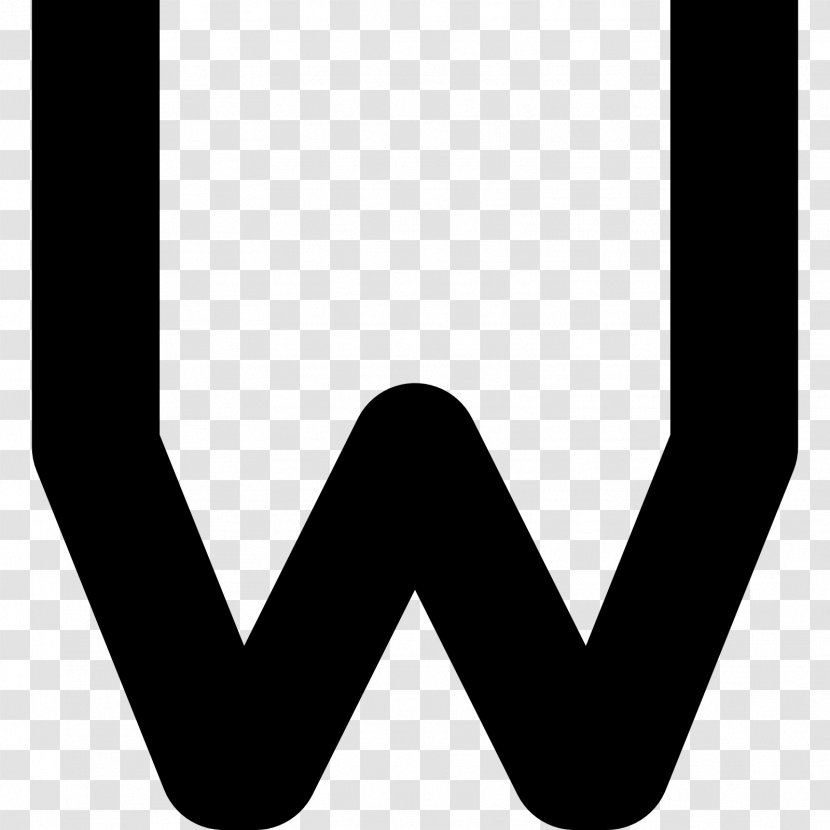 W Letter - Pictogram - Black Transparent PNG