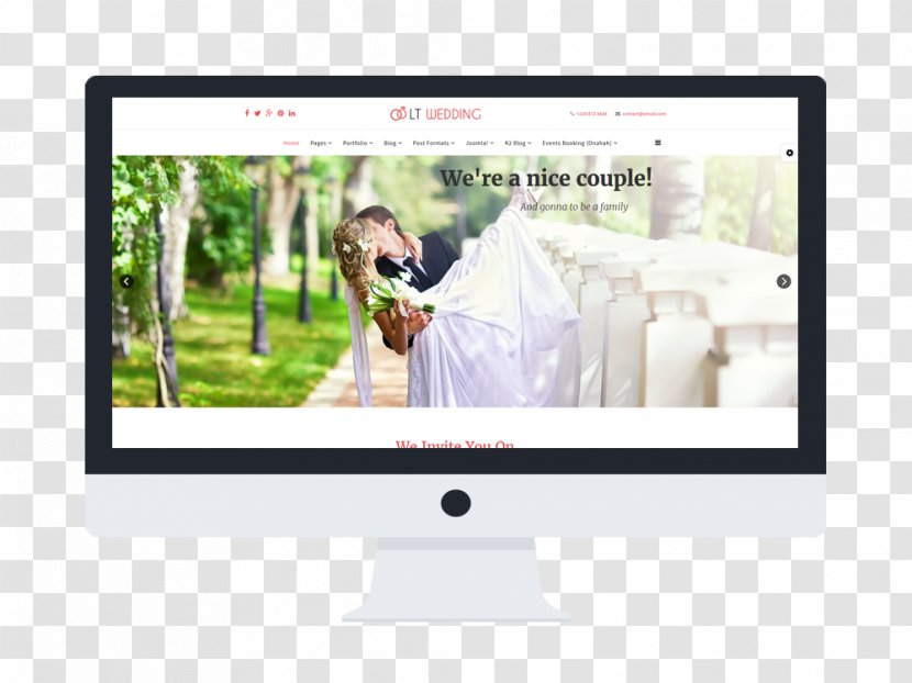 Responsive Web Design Wedding Planner WordPress - Template Transparent PNG