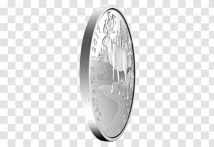 Silver Coin Boreal Woodland Caribou Gold - Bullion - Edge Transparent PNG