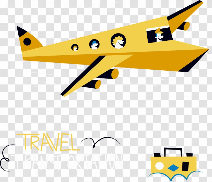 Airplane Illustration Vector Graphics Drawing Design - Propeller - Model Transparent PNG
