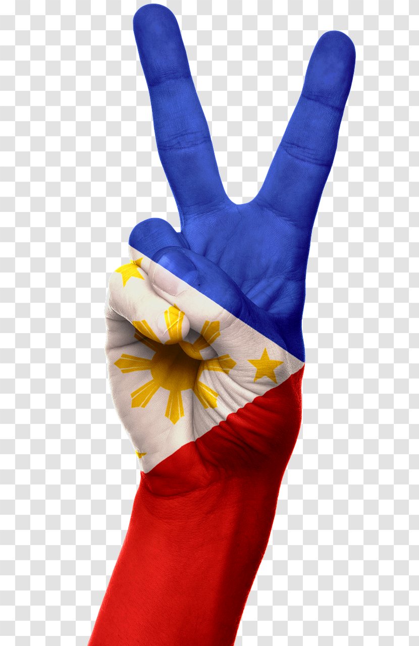 Flag Of The Philippines Pinoy Independence Day Philippine Declaration - Finger - Sticker Transparent PNG
