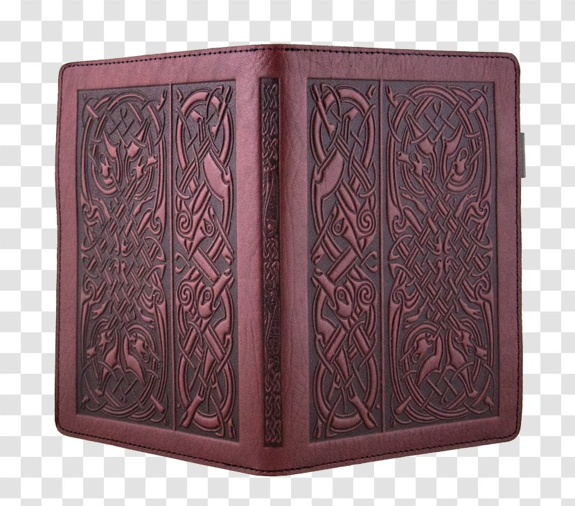 Letherwerks Leather Notebook Celtic Hounds Cowhide - Oberon Design - Pattern Penholder Transparent PNG