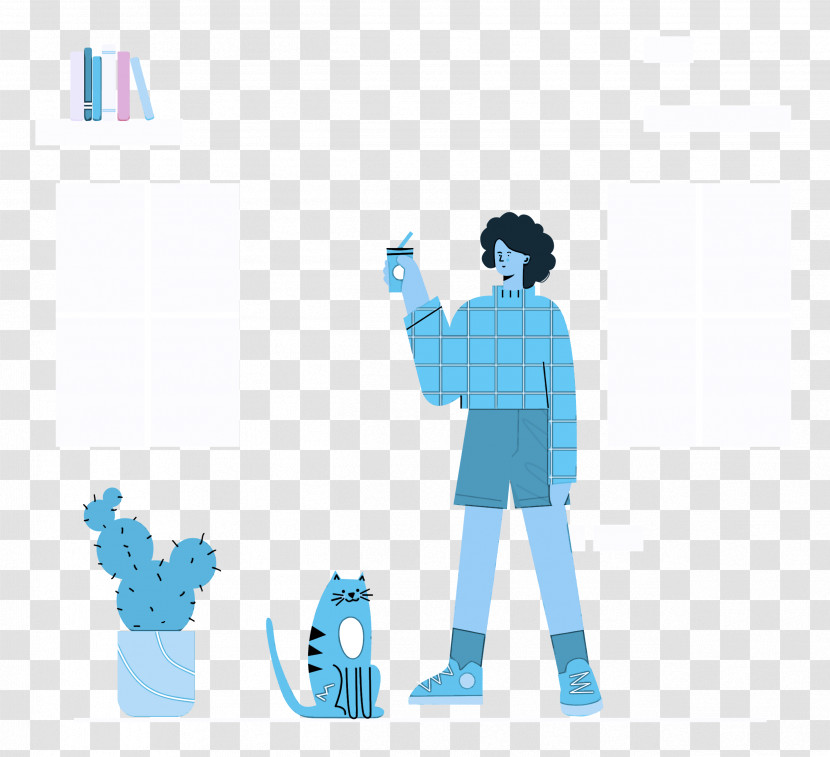 Staying Home Woman Transparent PNG