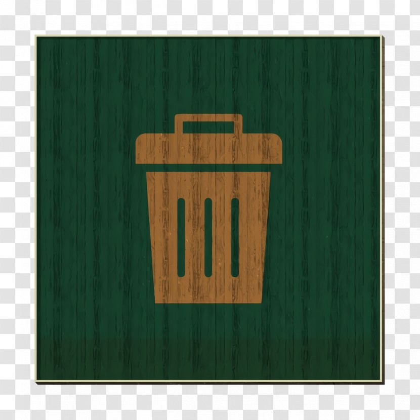 Bin Icon Delete Garbage - Green - Rectangle Table Transparent PNG