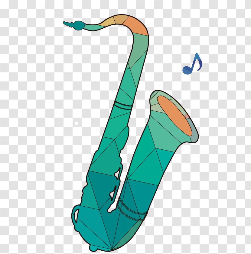 Saxophone Illustration - Silhouette - Vector Transparent PNG