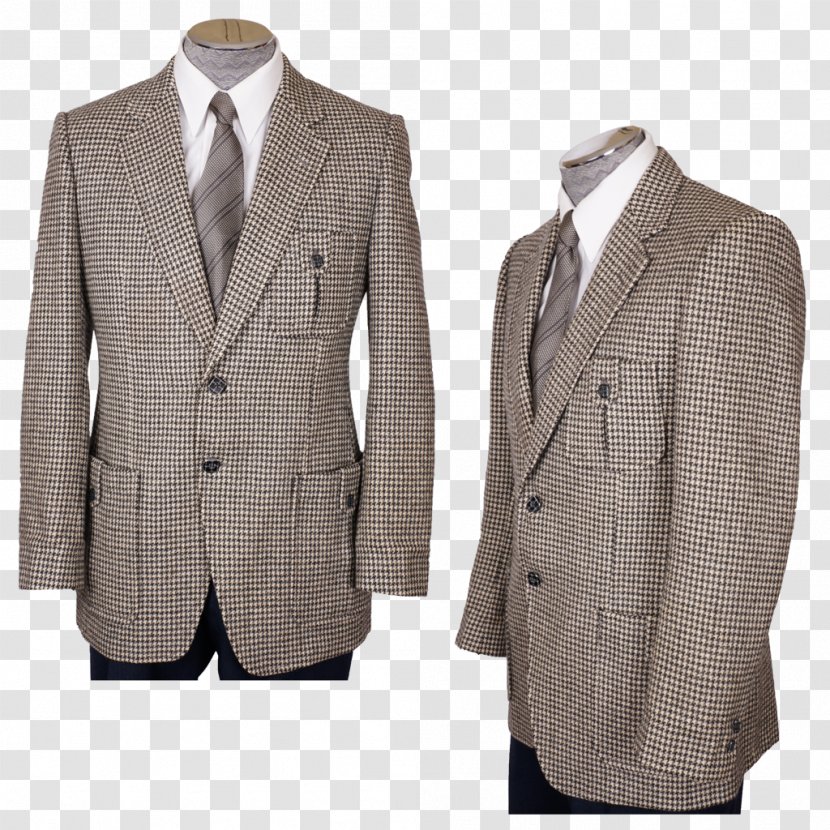 Blazer Harris, Scotland Harris Tweed Houndstooth - Button - Jacket Transparent PNG